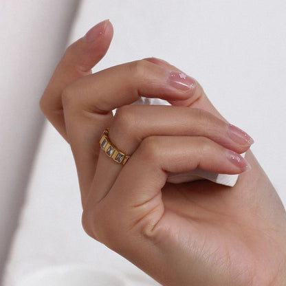 Minimalistischer Vergoldeter Ring