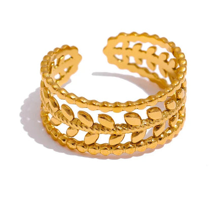 Blatt-Ring Gold