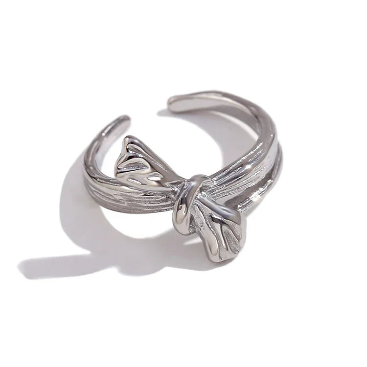 Ring Schleife, vergoldet