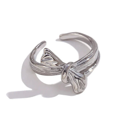 Ring Schleife, vergoldet