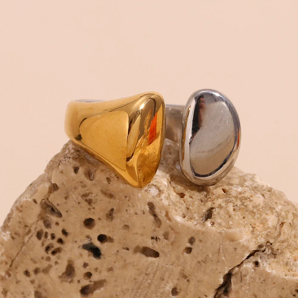 Minimalistischer Ring, vergoldet