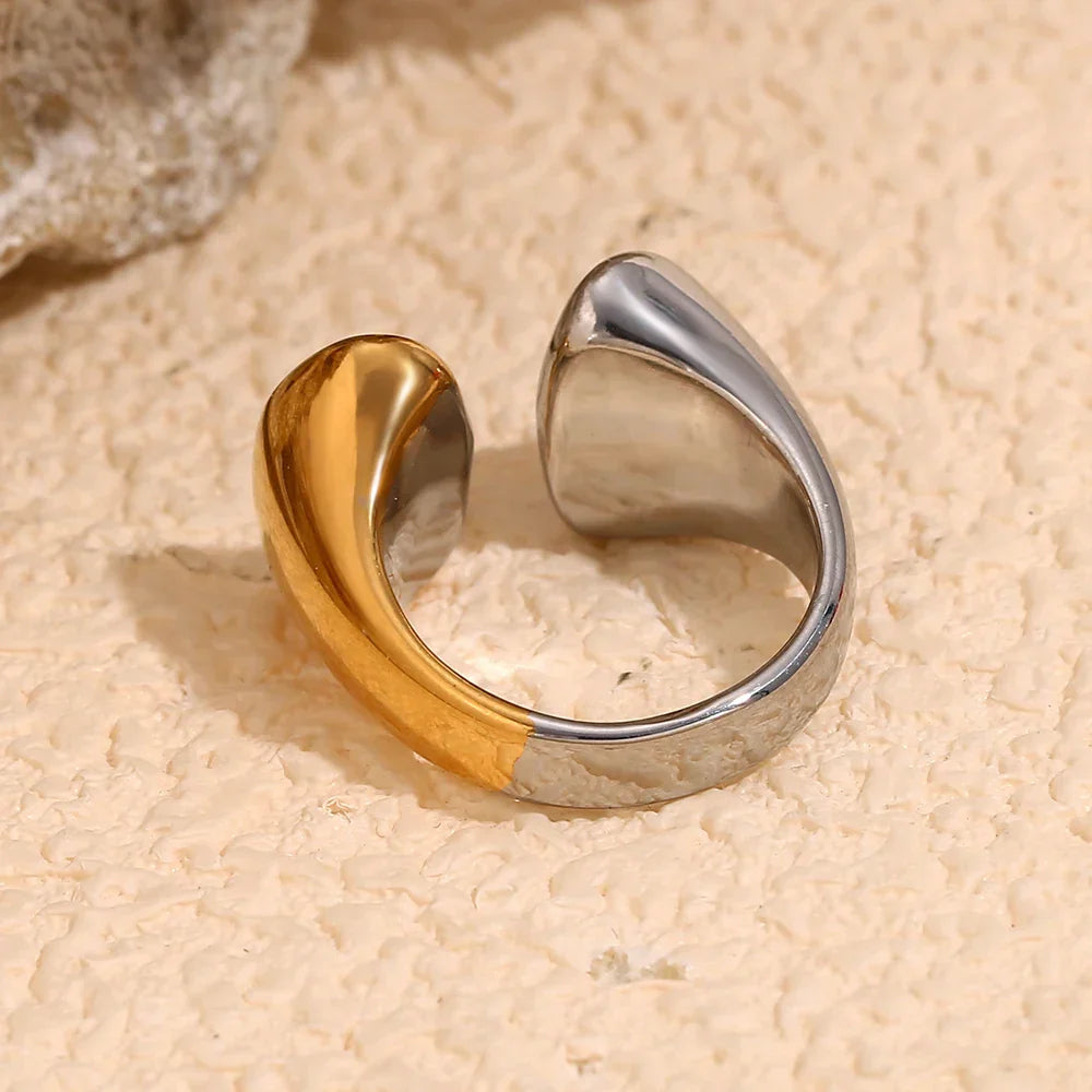 Minimalistischer Ring, vergoldet