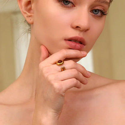 Doppelter Zirkonia-Ring