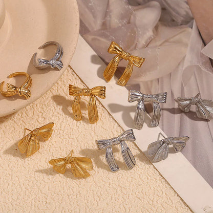 Ring Schleife, vergoldet