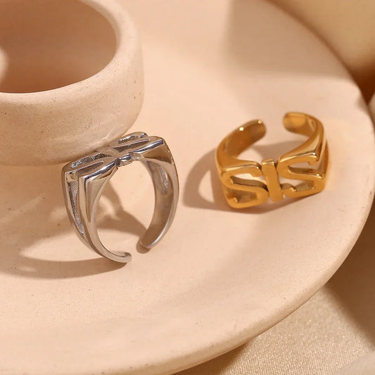 Personalisierter Ring, vergoldet