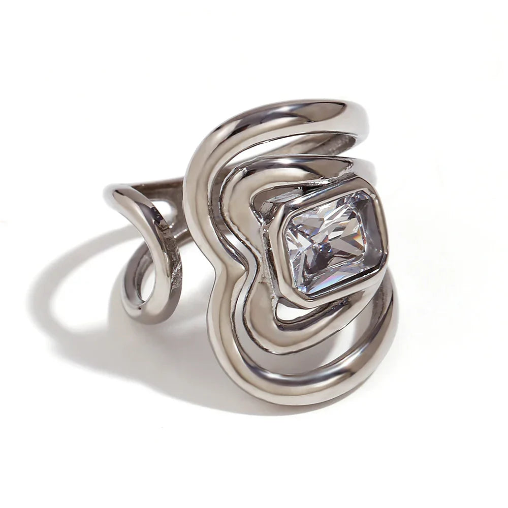 Offener Zirkonia-Ring