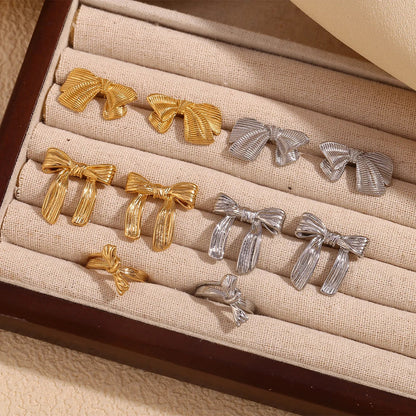 Ring Schleife, vergoldet