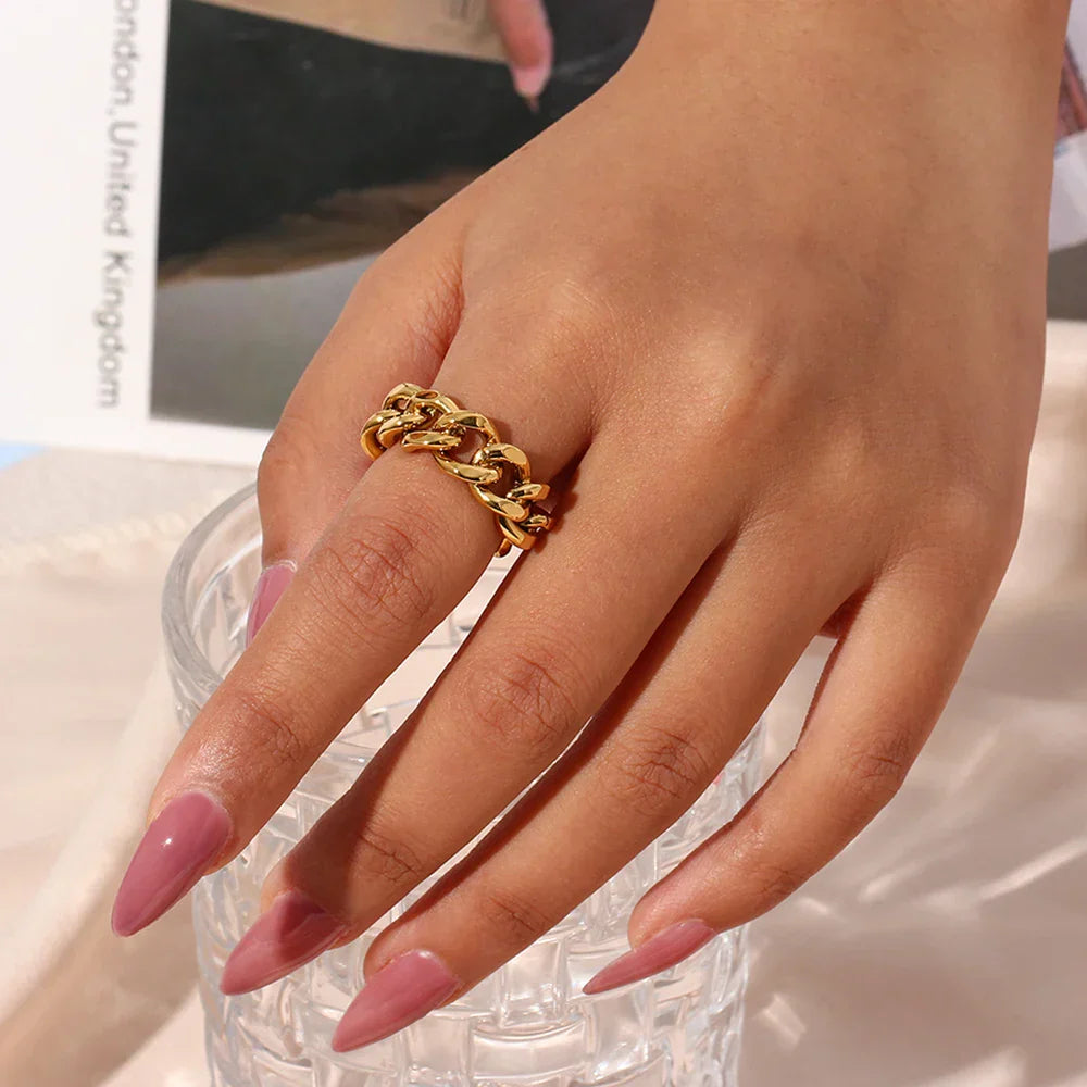 Ring Kette Kubanisch