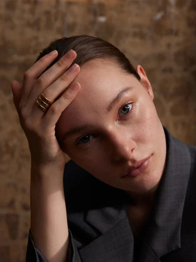 Eleganter Edelstahlring