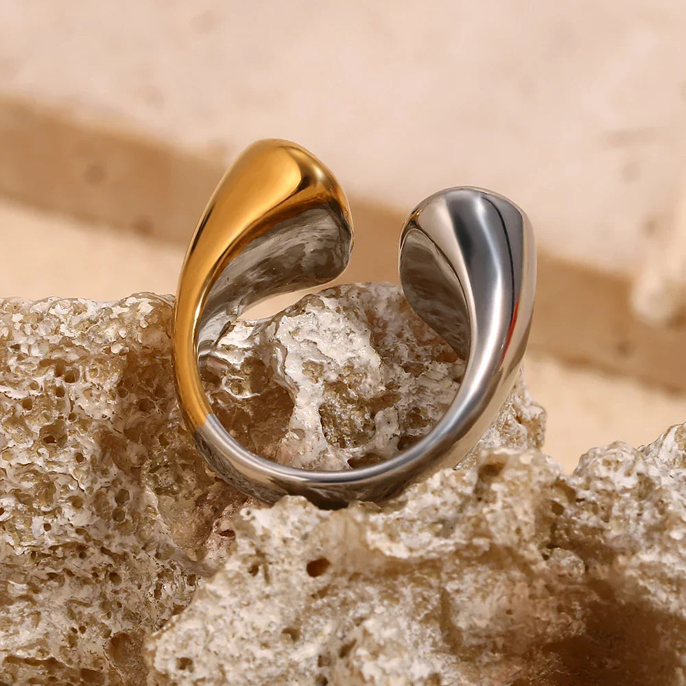 Minimalistischer Ring, vergoldet