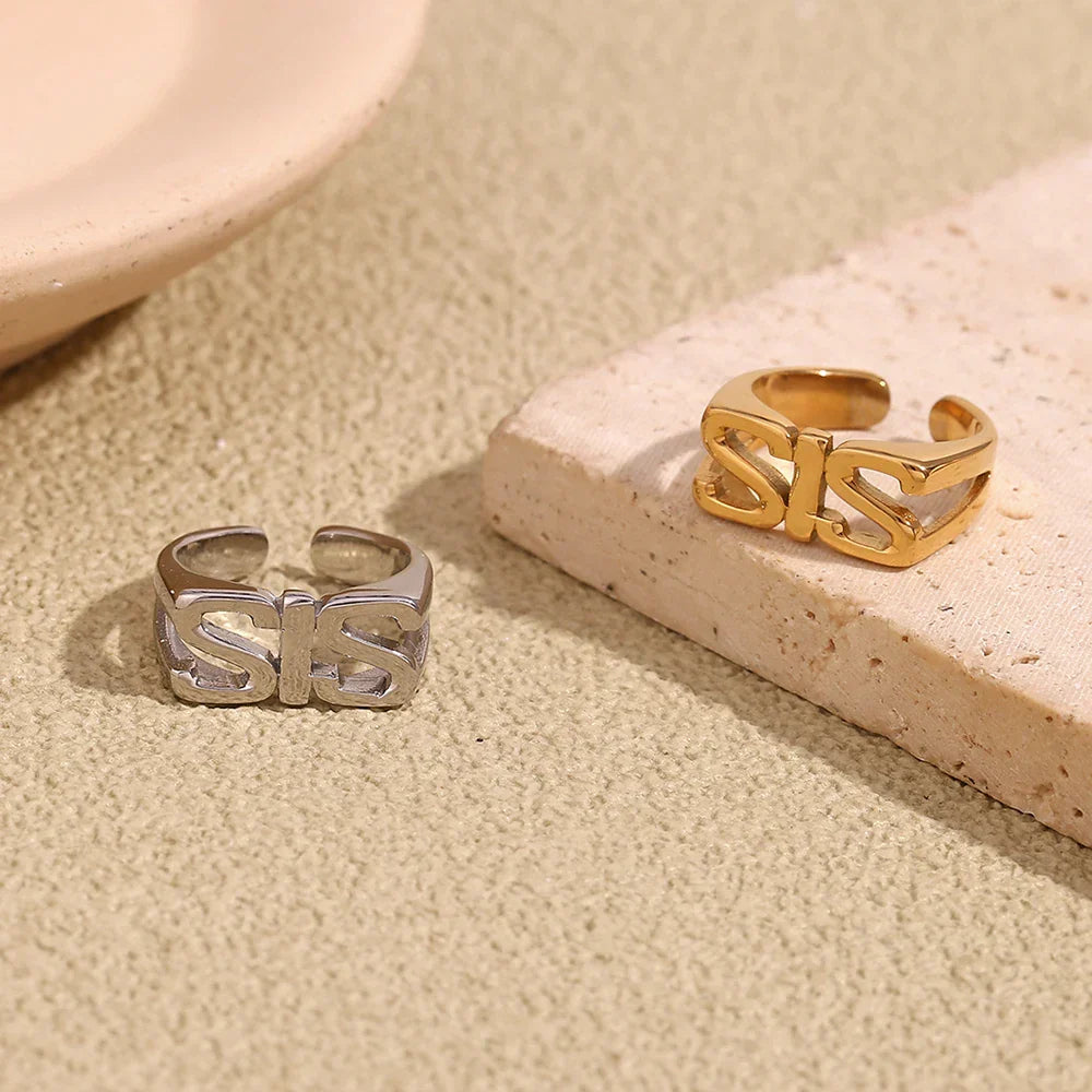 Personalisierter Ring, vergoldet