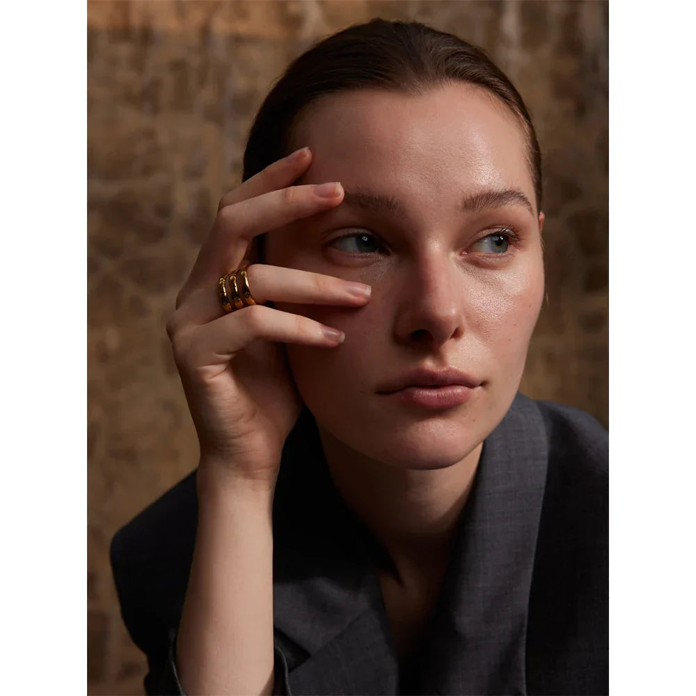 Eleganter Edelstahlring