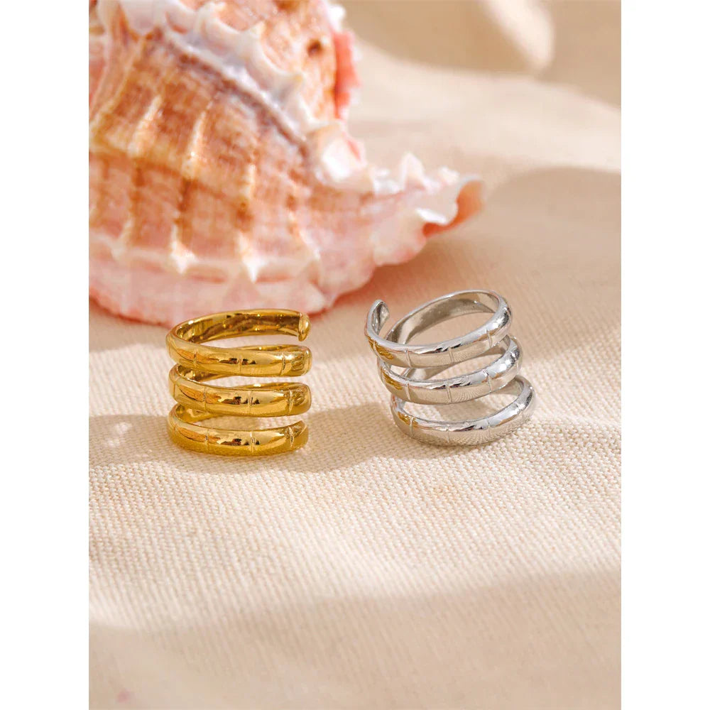 Eleganter Edelstahlring