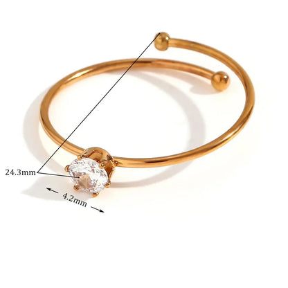 Minimalistischer Zirkonia-Ring