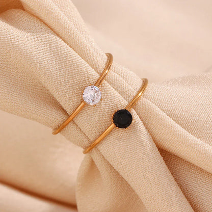 Minimalistischer Zirkonia-Ring