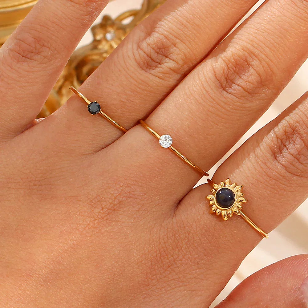 Minimalistischer Zirkonia-Ring