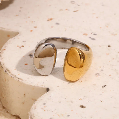 Minimalistischer Ring, vergoldet