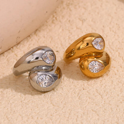 Minimalistischer Zirkonia-Ring