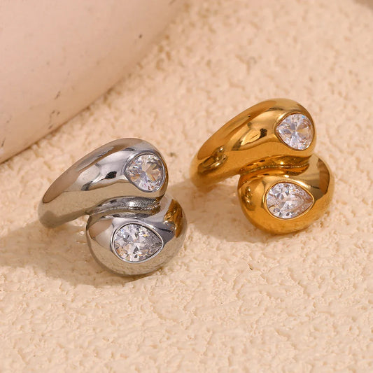 Minimalistischer Zirkonia-Ring