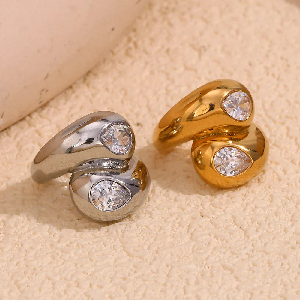 Minimalistischer Zirkonia-Ring