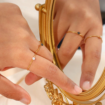 Minimalistischer Zirkonia-Ring