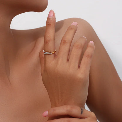 Doppelter Zirkonia-Ring