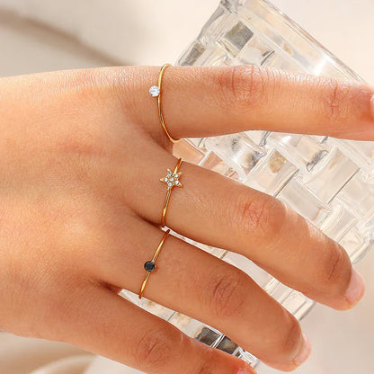 Minimalistischer Zirkonia-Ring