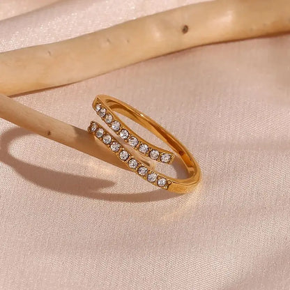 Doppelter Zirkonia-Ring