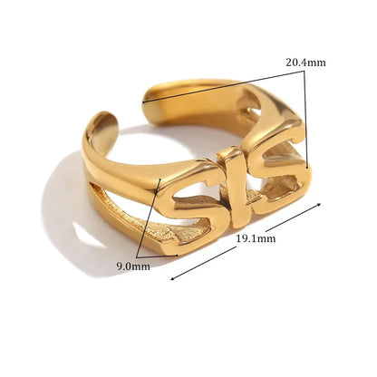 Personalisierter Ring, vergoldet